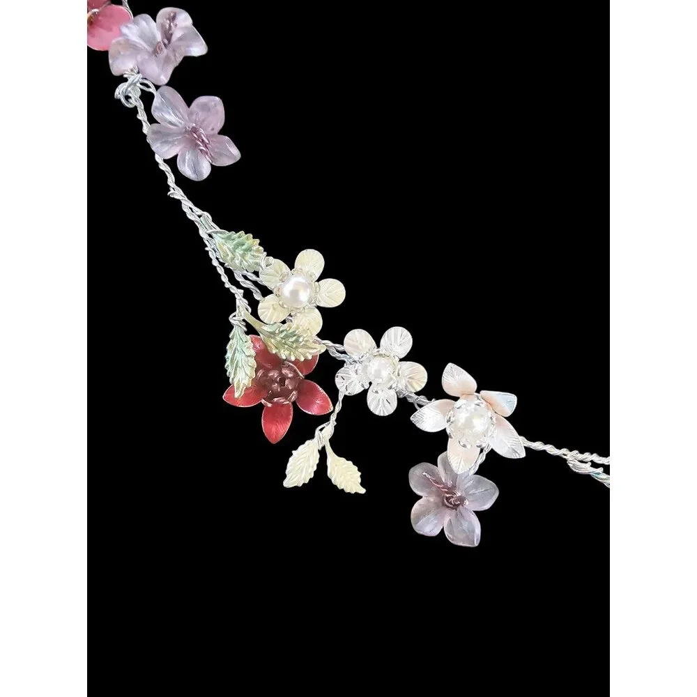 Multi-Colored Metal Floral Hair Accessory - Marionat - Picture 4 of 5